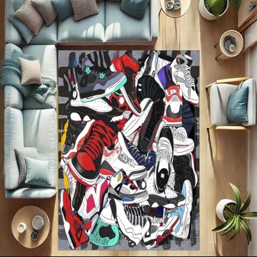 【並行輸入品】スニーカーラグ、Hypebeast装飾、クールスニーカーシューズカーペット、アーバンスタイルラグ Sneaker Rug， Hyp_4