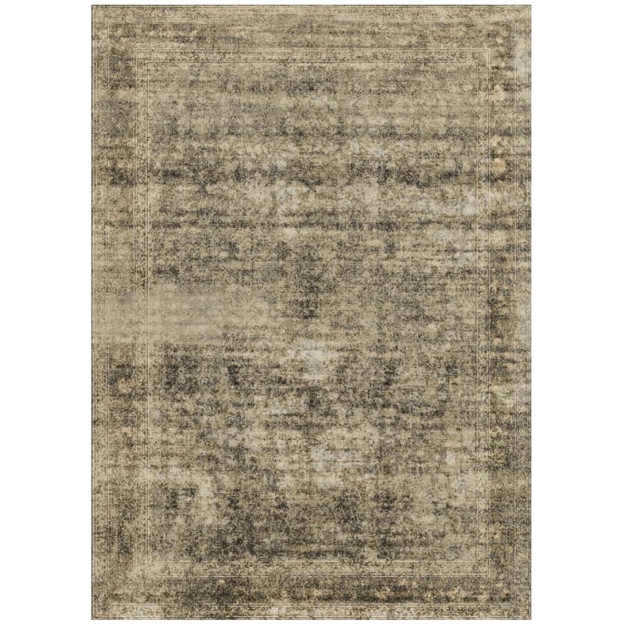 【並行輸入品】 5x7 Washable Area Rug Gray Vintage Traditional Floor Cover Folda