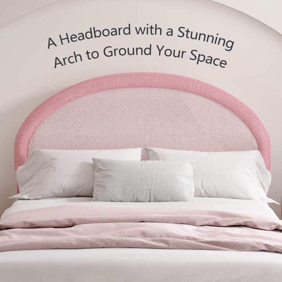 【並行輸入品】 REVOMINCA Queen Bed Frame， Boucle Upholstered Platform Bed Frame_3