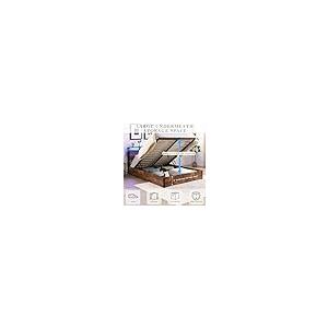【並行輸入品】 Qinazoe Full Bed Frame with Lift Up Storage， Wooden Platform Bed_8