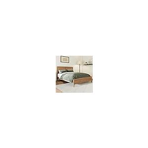 【並行輸入品】 JIVOIT Queen Size Wood Platform Bed Frame with Headboard， Modern