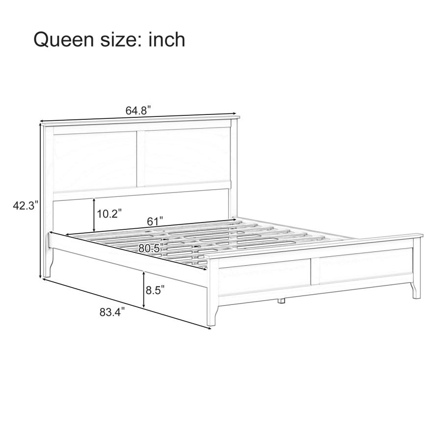【並行輸入品】 JIVOIT Queen Size Wood Platform Bed Frame with Headboard， Modern