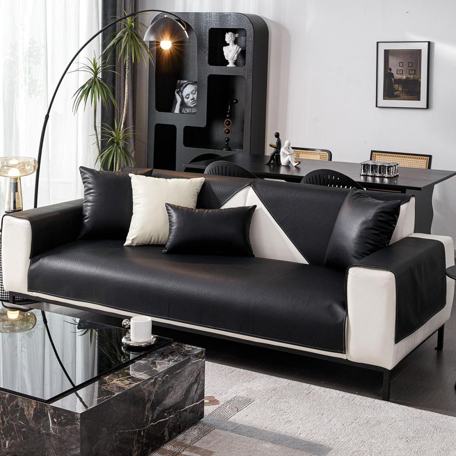 【並行輸入品】 Huierxun 100% Waterproof PU Leather Couch Cover for Dogs Wipecle_6