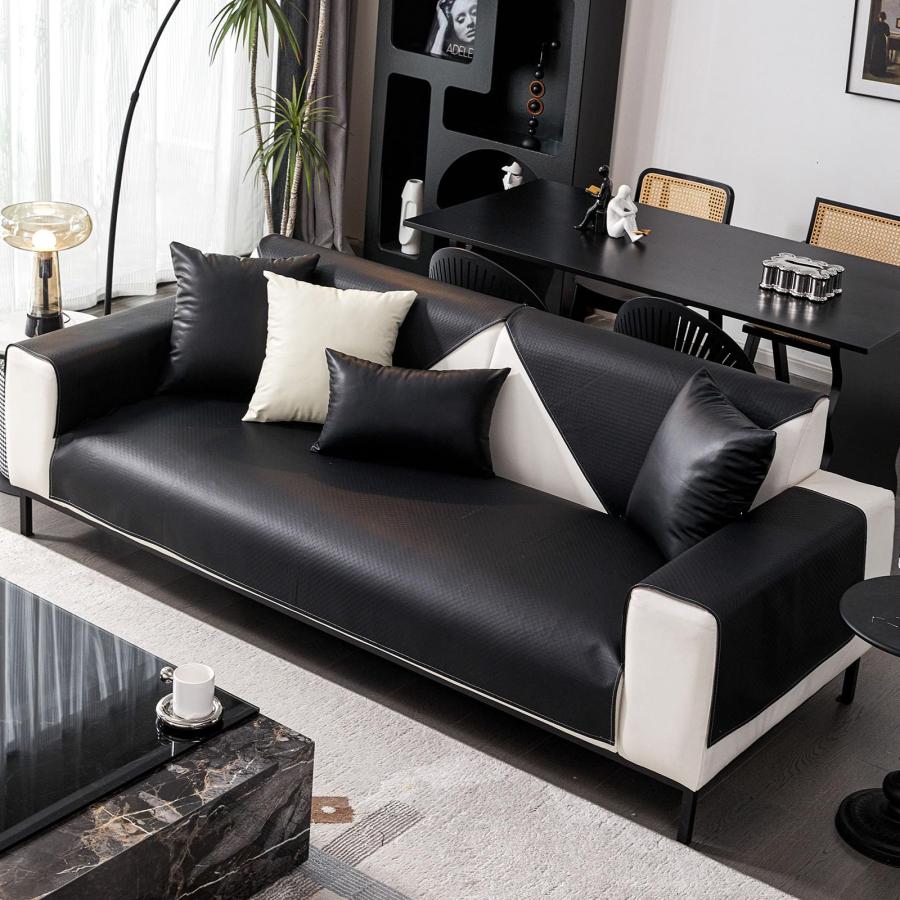 【並行輸入品】 Huierxun 100% Waterproof PU Leather Couch Cover for Dogs Wipecle_9