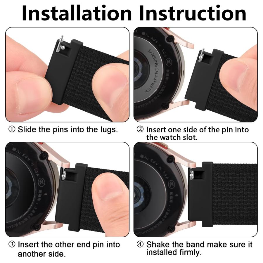 【並行輸入品】AKナイロンストラップ Amazfit Bip 6 / Bip 5スマートウォッチバンド Amazfit GTR 4 バンド 22の画像