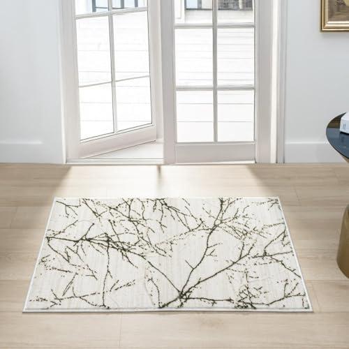 【並行輸入品】 LUXE WEAVERS Modern Abstract Nature Cream Green 2x3 Entryway Rug_1