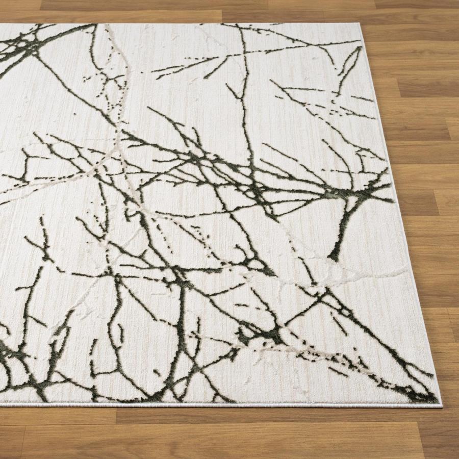 【並行輸入品】 LUXE WEAVERS Modern Abstract Nature Cream Green 2x3 Entryway Rug_9
