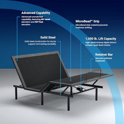 【並行輸入品】 iDealBed 2i Custom Adjustable Bed Base   Advanced Head \u0026 Foot Elの画像
