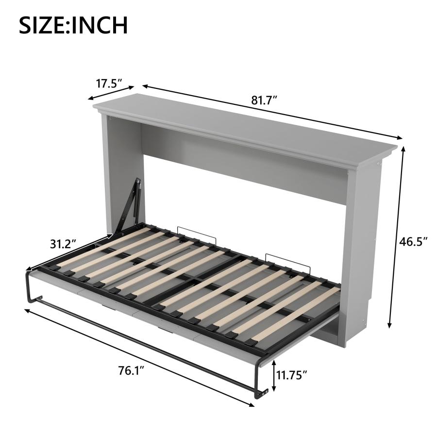【並行輸入品】 Harper \u0026 Bright Designs Twin Size Murphy Bed Wall Bed, Folding iの画像