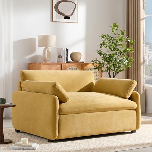 【並行輸入品】 50*43" Oversized Chenille Single Sofa Chair， Wide and Deep Seat_1