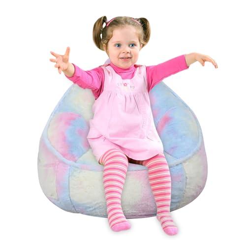 【並行輸入品】子供用ビーンバッグチェア、シェールフォーム入りビーンバッグ子供用ソファ、ベルベット生地のポータブル幼児用チェア、3年間のプレイルー
