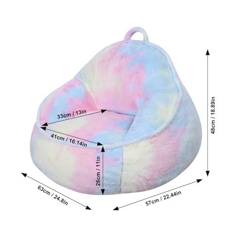 【並行輸入品】子供用ビーンバッグチェア、シェールフォーム入りビーンバッグ子供用ソファ、ベルベット生地のポータブル幼児用チェア、3年間のプレイルー