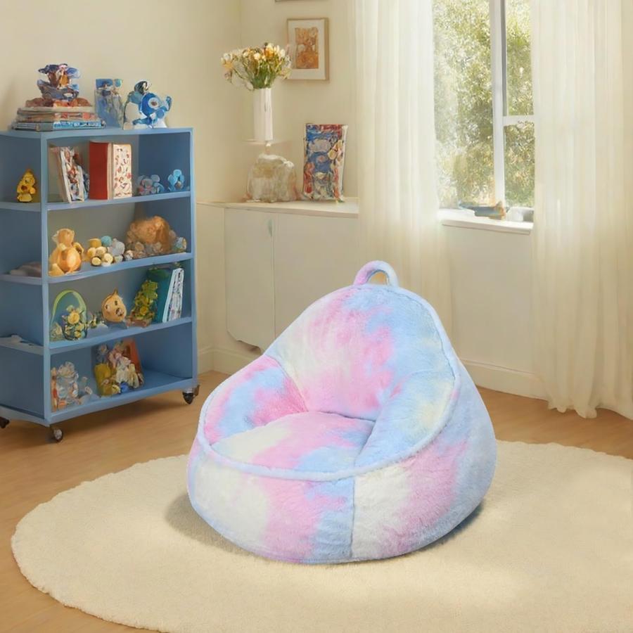 【並行輸入品】子供用ビーンバッグチェア、シェールフォーム入りビーンバッグ子供用ソファ、ベルベット生地のポータブル幼児用チェア、3年間のプレイルー