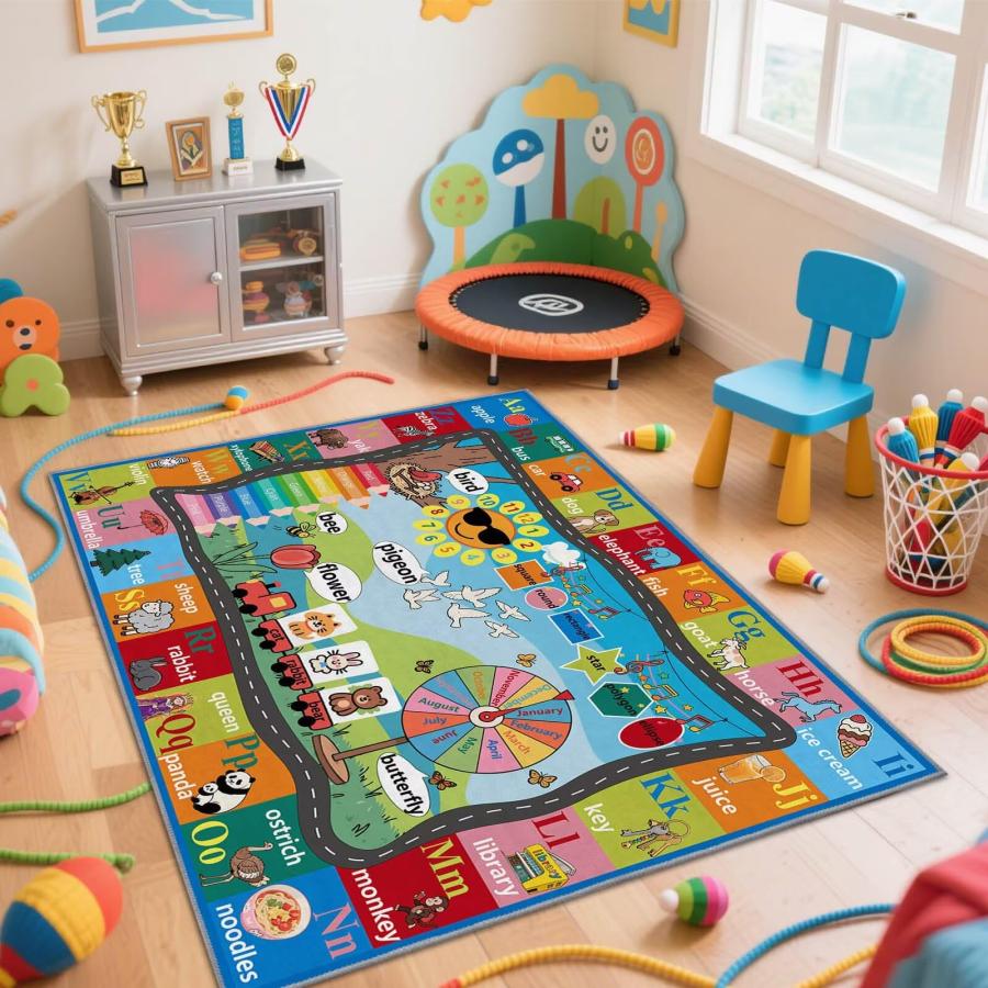 並行輸入品】TYKTZXY ABCラグ 63x95インチ、滑り止めアルファベット