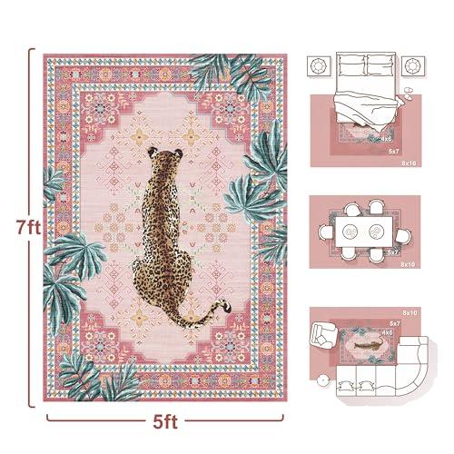 並行輸入品】タイガーラグアニマルプリントカーペット:ヒョウ柄ラグ