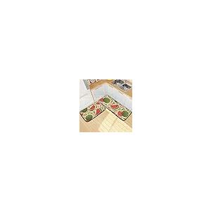 【並行輸入品】 Watermelon Flower Kitchen Rugs and Mats 2 Pieces Anti Fatigue Ki_2