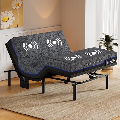 【並行輸入品】 Amada Queen Adjustable Bed Frame and 14 Inch Cooling Gel Memoryの画像