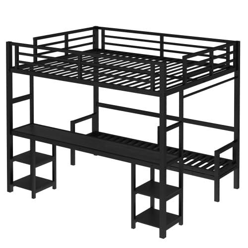 【並行輸入品】 Harper & Bright Designs Metal Bunk Bed Multiple Uses Folds into_8