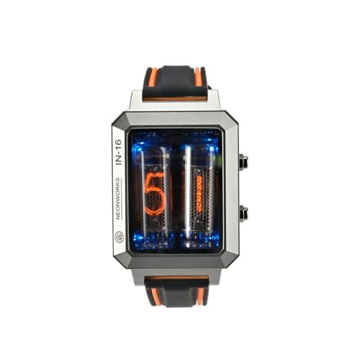 【並行輸入品】 ELECOGO Nixie Tube Wrist Watch, IN16 Steampunk Style, Aluminum Cの画像