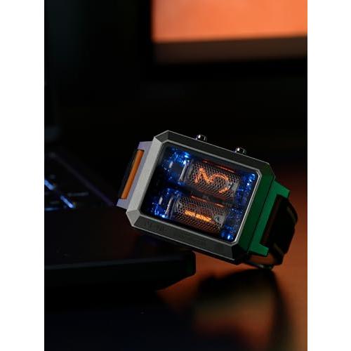 【並行輸入品】 ELECOGO Nixie Tube Wrist Watch, IN16 Steampunk Style, Aluminum Cの画像
