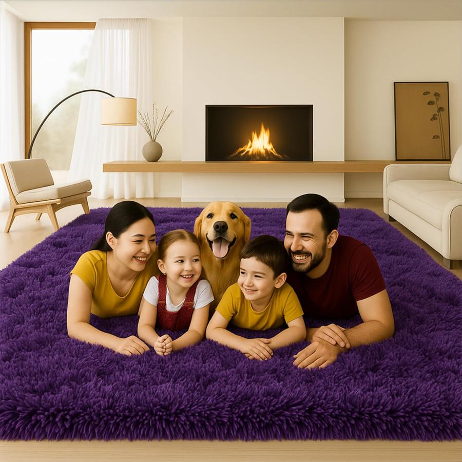 【並行輸入品】 Mtandyx Large 9x12 Area Rug for Living Room， Soft Shag Rugs for_6