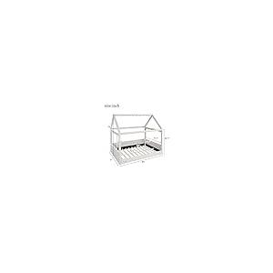 【並行輸入品】 Hlcodca Full Size Upholstered House Daybed for Kids Wood Low Flo_8