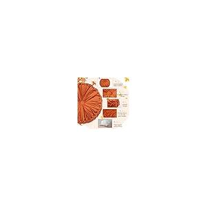 【並行輸入品】Drydiet ラウンドスローピロー 4個 装飾ベルベットプリーツスローピロー 直径15インチ アクセント パンプキン ボーホー_8