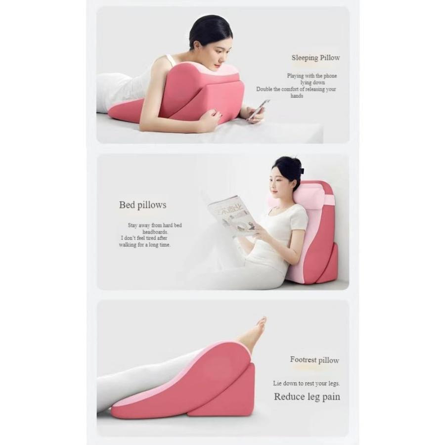 【並行輸入品】 Adjustable Wedge Pillow Set for Bed & Sofa， Couples Pillow Pregn_6