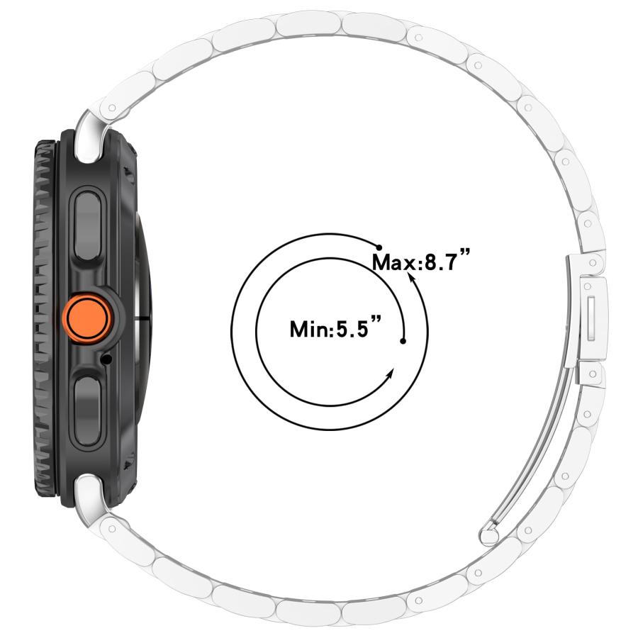 【並行輸入品】 Metal Bands Compatible for Samsung Galaxy Watch 8， Galaxy Watch