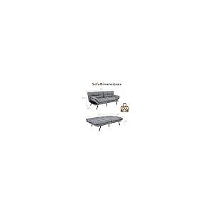 【並行輸入品】 MUUEGM Futon Sofa Bed， 71" Convertible Memory Foam Sofa Couch wi_5
