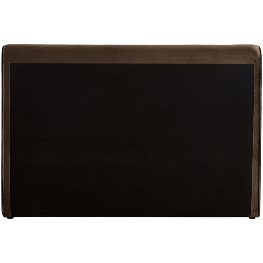 【並行輸入品】 Pemberly Row Modern Full Bed, Brown Velvet Upholstery, 59.5\" W xの画像