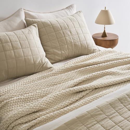 【並行輸入品】EVERGRACEHOME チャンキーシェニール織ニットスローブランケット ソファ用 ソフトで豪華な特大キングモスステッチブランケ_7