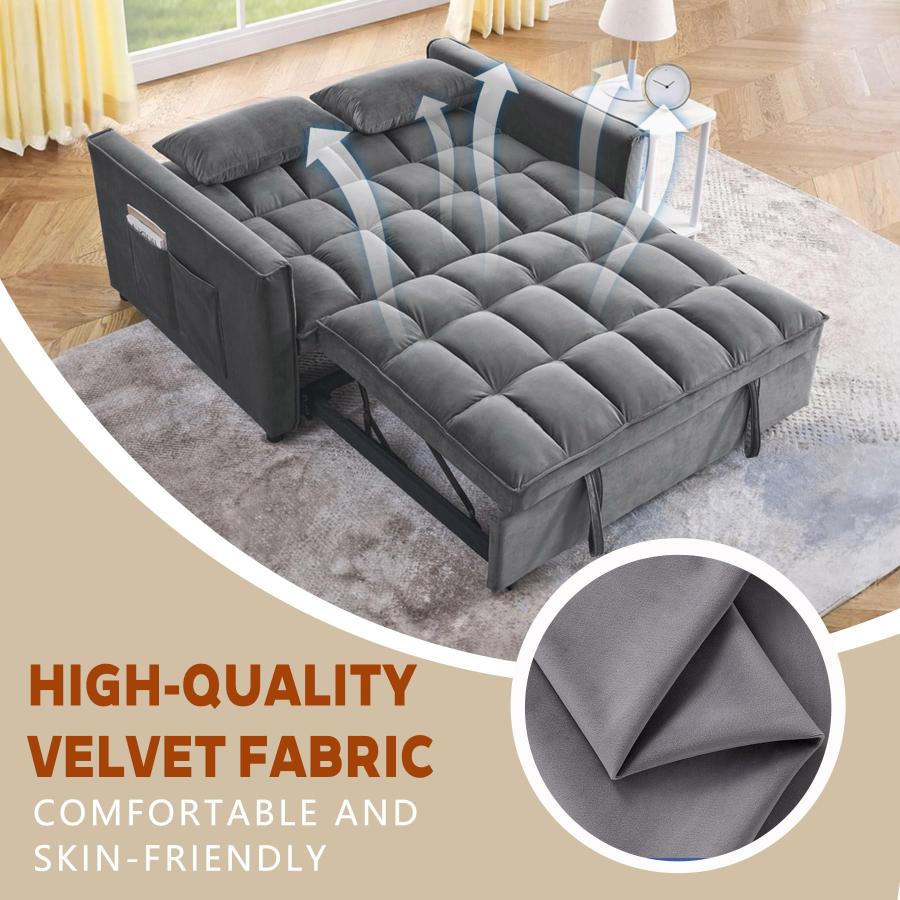 並行輸入品】 3 in 1 Convertible Sleeper Sofa Bed, 54