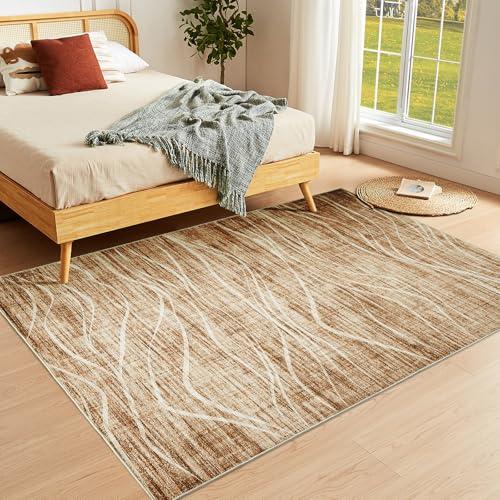 【並行輸入品】 WITSHOCK 6x9 Living Room Rug Washable Area Rug Modern Abstract R_4
