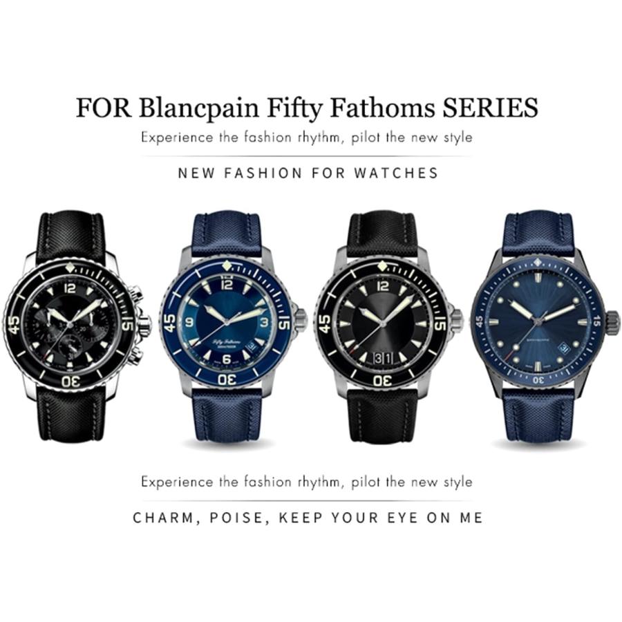 【並行輸入品】 YOLION Soft Fluorous Rubber Watch Band For Blancpain Fifty Fathoの画像