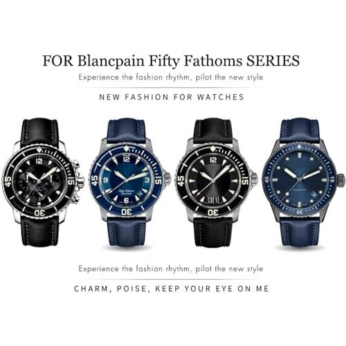 【並行輸入品】 YOLION Soft Fluorous Rubber Watch Band For Blancpain Fifty Fathoの画像