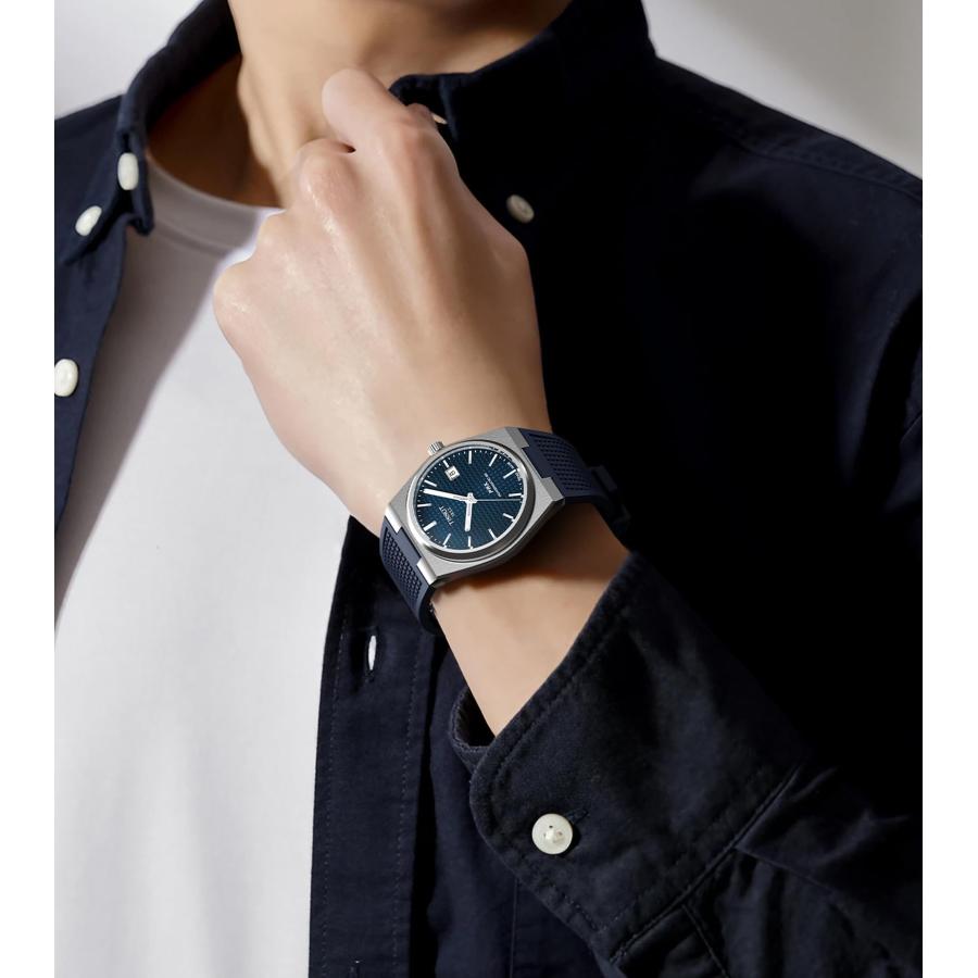 【並行輸入品】 Strap for Tissot PRX Watch,Soft Fluororubber Band for PRX Powermの画像