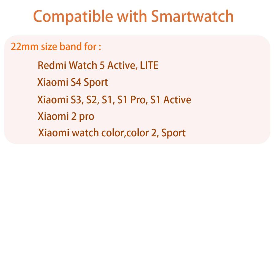 【並行輸入品】Redmi Watch 5 Activeバンド、22mmクイックリリースステンレススチールメタル交換用ストラップ、Redmi Wa_3