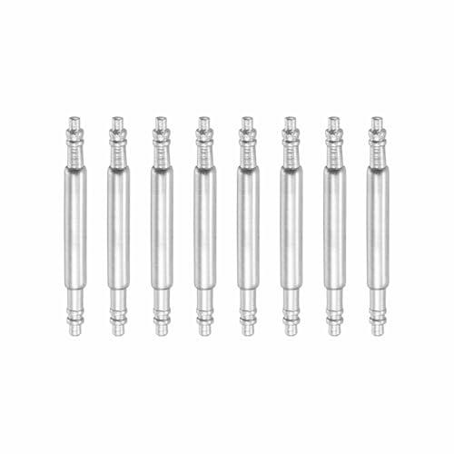 【並行輸入品】HARFINGTON 8個 10mm 腕時計スプリングバー 厚さ1.5mm バンドピン ダブルフリンジ ステンレススチール 交換用