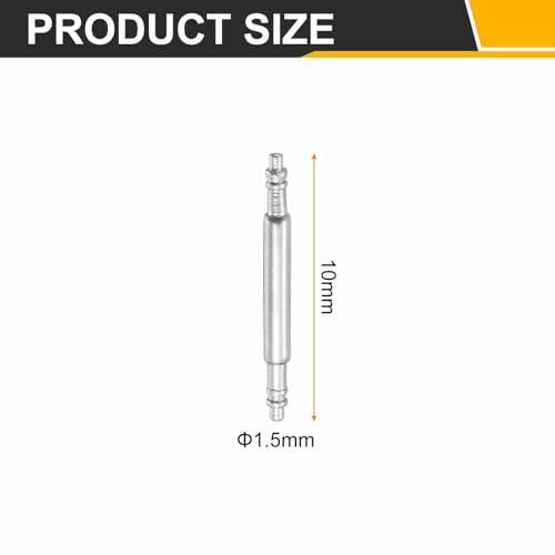 【並行輸入品】HARFINGTON 8個 10mm 腕時計スプリングバー 厚さ1.5mm バンドピン ダブルフリンジ ステンレススチール 交換用