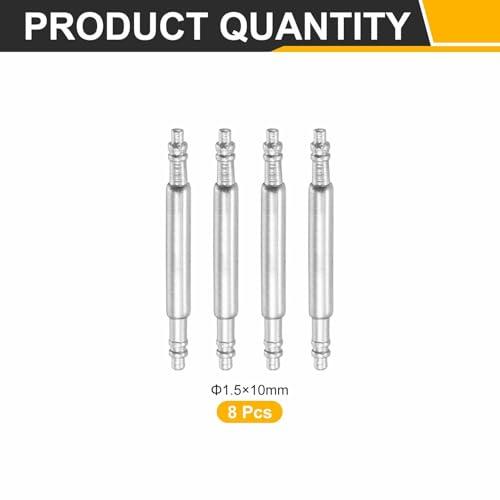 【並行輸入品】HARFINGTON 8個 10mm 腕時計スプリングバー 厚さ1.5mm バンドピン ダブルフリンジ ステンレススチール 交換用