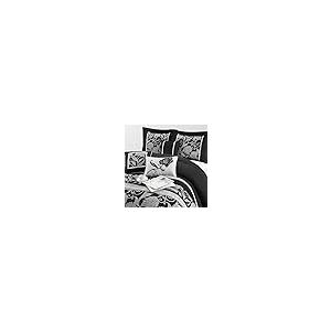【並行輸入品】 Grand Avenue Black Sliver Comforter Set King Size， 7 Piece Jacqu_8