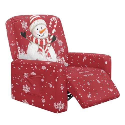 【並行輸入品】 Cugasmaru Christmas Lazyboy Recliner Chair Cover Winter Snowman_1