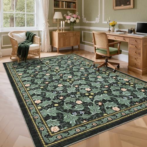 【並行輸入品】GarveeHome 洗えるラグ GarveeHome Boho Green Rugs for Living Room， Vint_7