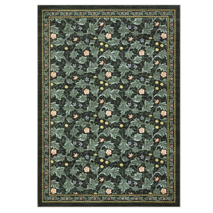 【並行輸入品】GarveeHome 洗えるラグ GarveeHome Boho Green Rugs for Living Room， Vint_9