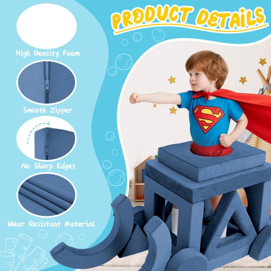 【並行輸入品】 Nevsokio 16PCS Modular Kids Play Couch Versatile Toddler Sofa Be_6