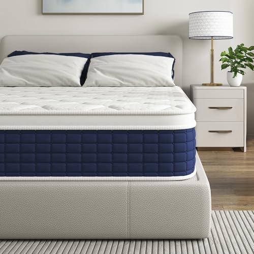 【並行輸入品】 Sailvan Queen Mattress， 12 inch Hybrid Mattress Queen Size in a_1
