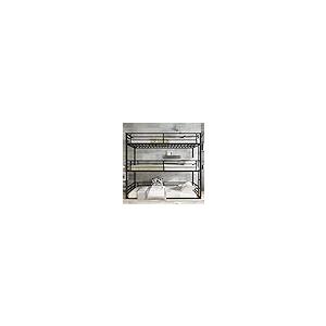【並行輸入品】 Bellemave Metal Triple Bunk Beds with Full Length Guardrails， Qu_5