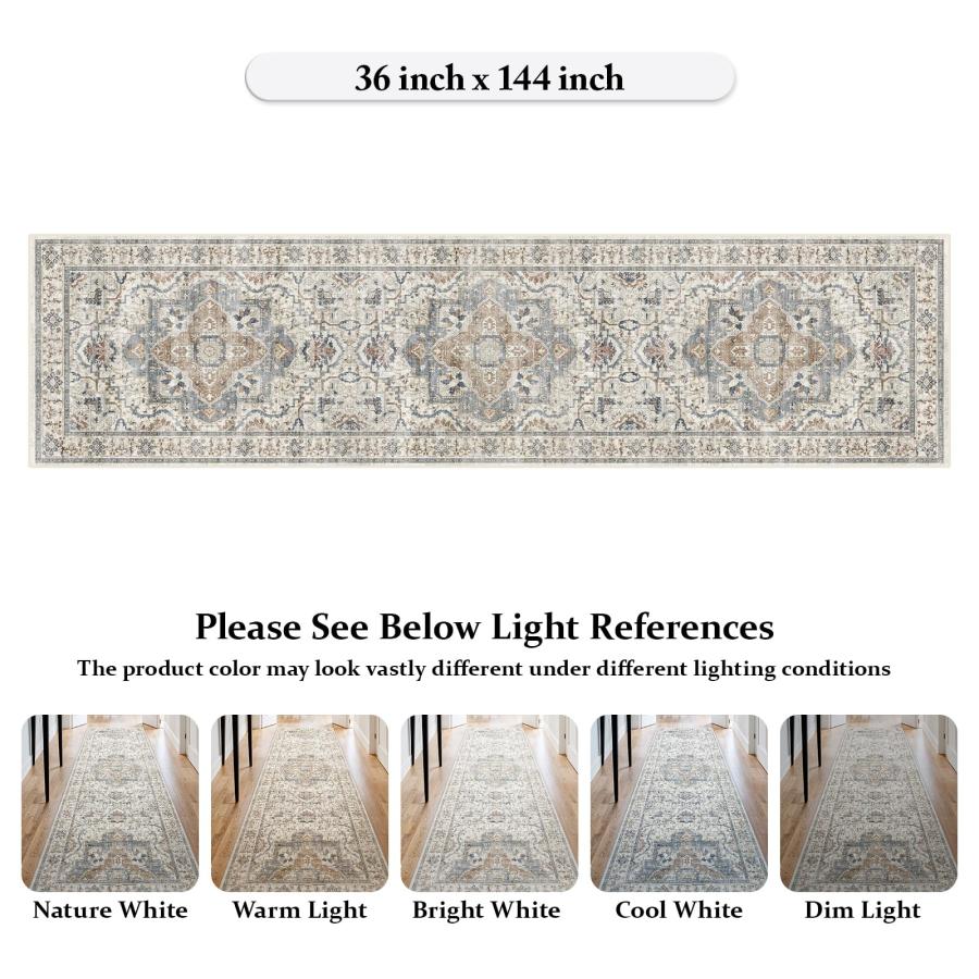 【並行輸入品】 EiniHliw Washable Hallway Runner Rug 3x12 Floor Carpet Rug Dis_3