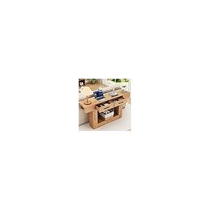 【並行輸入品】 Sybrioka 63" Console Table， Wooden Rectangular Sofa Table， with
